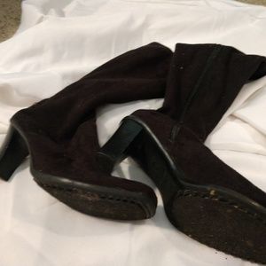 Black suede like boots